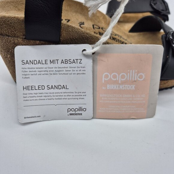 Papillio Birkentsock Women's Size 6 US 37 EU Soley Ring Black Sandals Wedge (94) - Picture 11 of 14